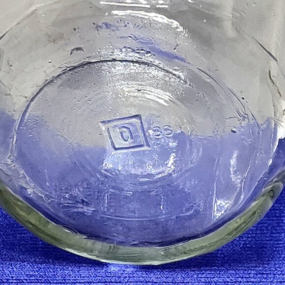 White House Pure Apple Cider Vinegar Glass Jug 1Qt Ribbed Design Vintage 1920 - Picture 8 of 10